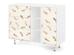 Aparador - 125x98x48 cm - BS2 - Nude Dragonflies, Blanco