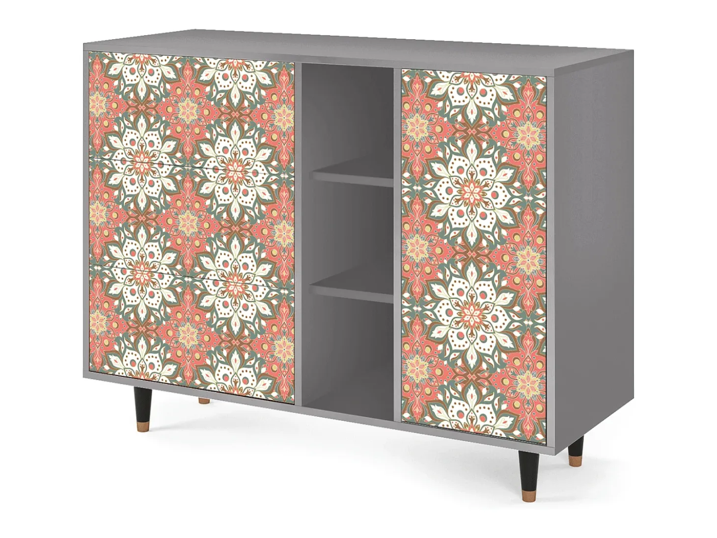 Aparador - 125x98x48 cm - BS2 - Peach Grove, Gris