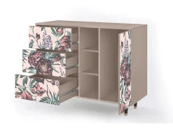 Aparador - 125x98x48 cm - BS2 - Peach Peonies, Latte