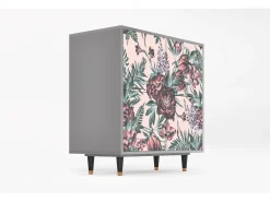 Aparador - 94x96x48 cm - BS3 - Peach Peonies, Gris