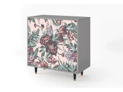 Aparador - 94x96x48 cm - BS3 - Peach Peonies, Gris