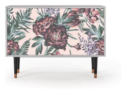 Aparador - 115x85x48 cm - BS4 - Peach Peonies, Gris