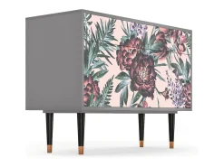 Aparador - 115x85x48 cm - BS4 - Peach Peonies, Gris