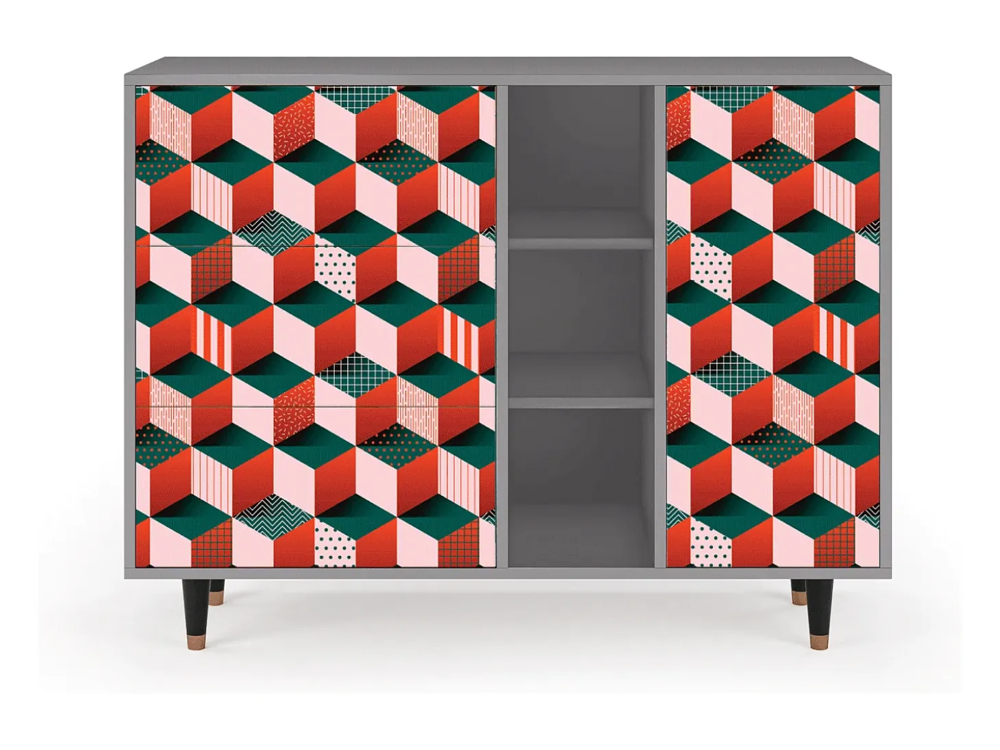 Aparador - 125x98x48 cm - BS2 - Pepsi-Cola, Gris