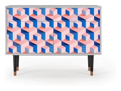 Aparador - 115x85x48 cm - BS4 - Pinky Squares, Gris