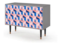 Aparador - 115x85x48 cm - BS4 - Pinky Squares, Gris