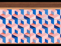 Aparador - 115x85x48 cm - BS4 - Pinky Squares, Nogal