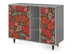Aparador - 125x98x48 cm - BS2 - Poppy Garden, Gris