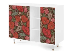 Aparador - 125x98x48 cm - BS2 - Poppy Garden, Blanco