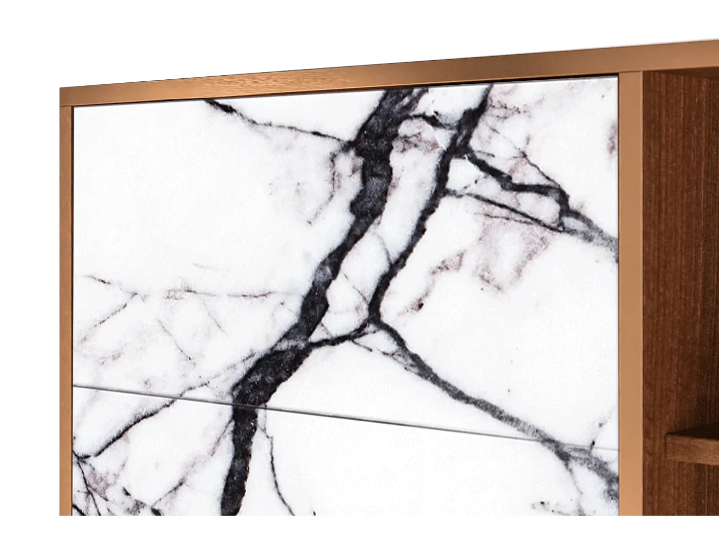 Aparador - 125x98x48 cm - BS2 - Raven Marble, Nogal
