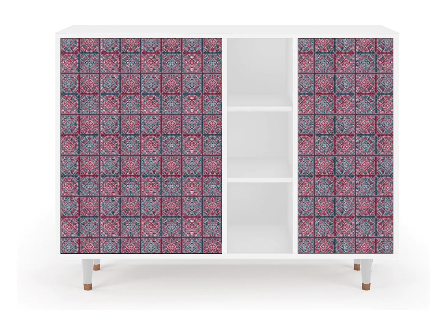 Aparador - 125x98x48 cm - BS2 - Riviera Mosaic, Blanco
