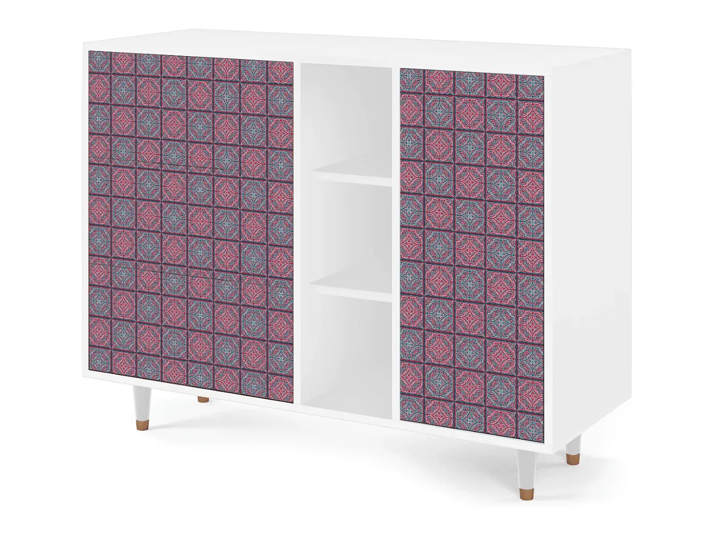 Aparador - 125x98x48 cm - BS2 - Riviera Mosaic, Blanco