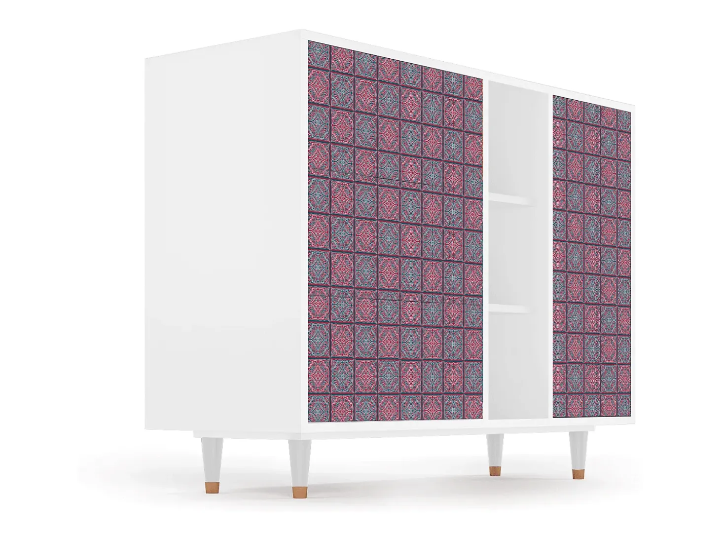 Aparador - 125x98x48 cm - BS2 - Riviera Mosaic, Blanco