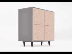 Aparador - 94x96x48 cm - BS3 - Rose Honeycomb, Gris