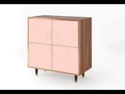 Aparador - 94x96x48 cm - BS3 - Rose Quartz, Nogal