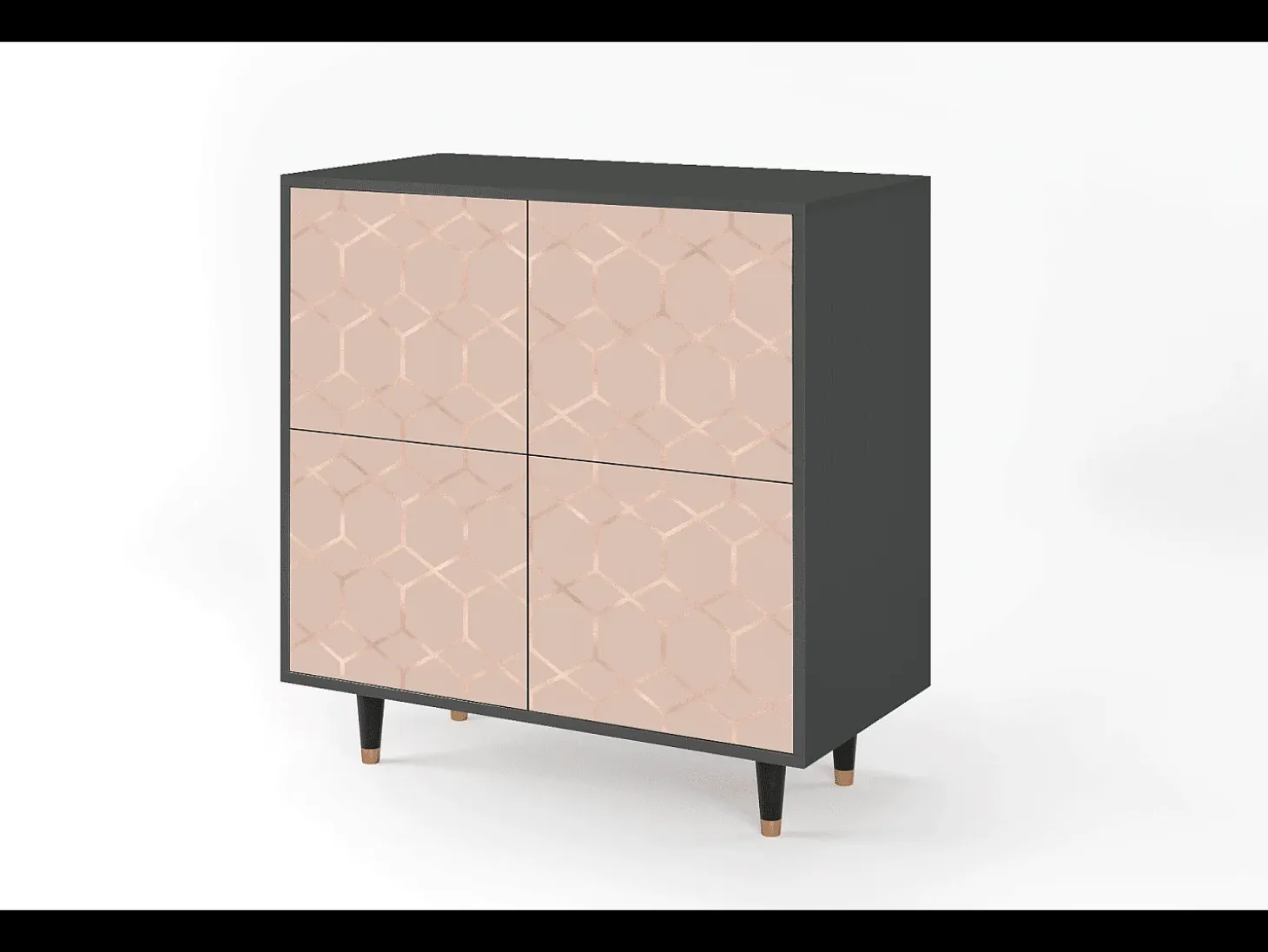 Aparador - 94x96x48 cm - BS3 - Rose Honeycomb, Antracita