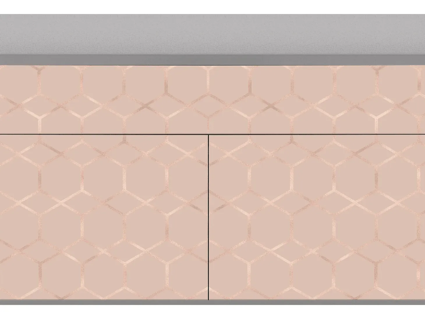 Aparador - 115x85x48 cm - BS4 - Rose Honeycomb, Gris