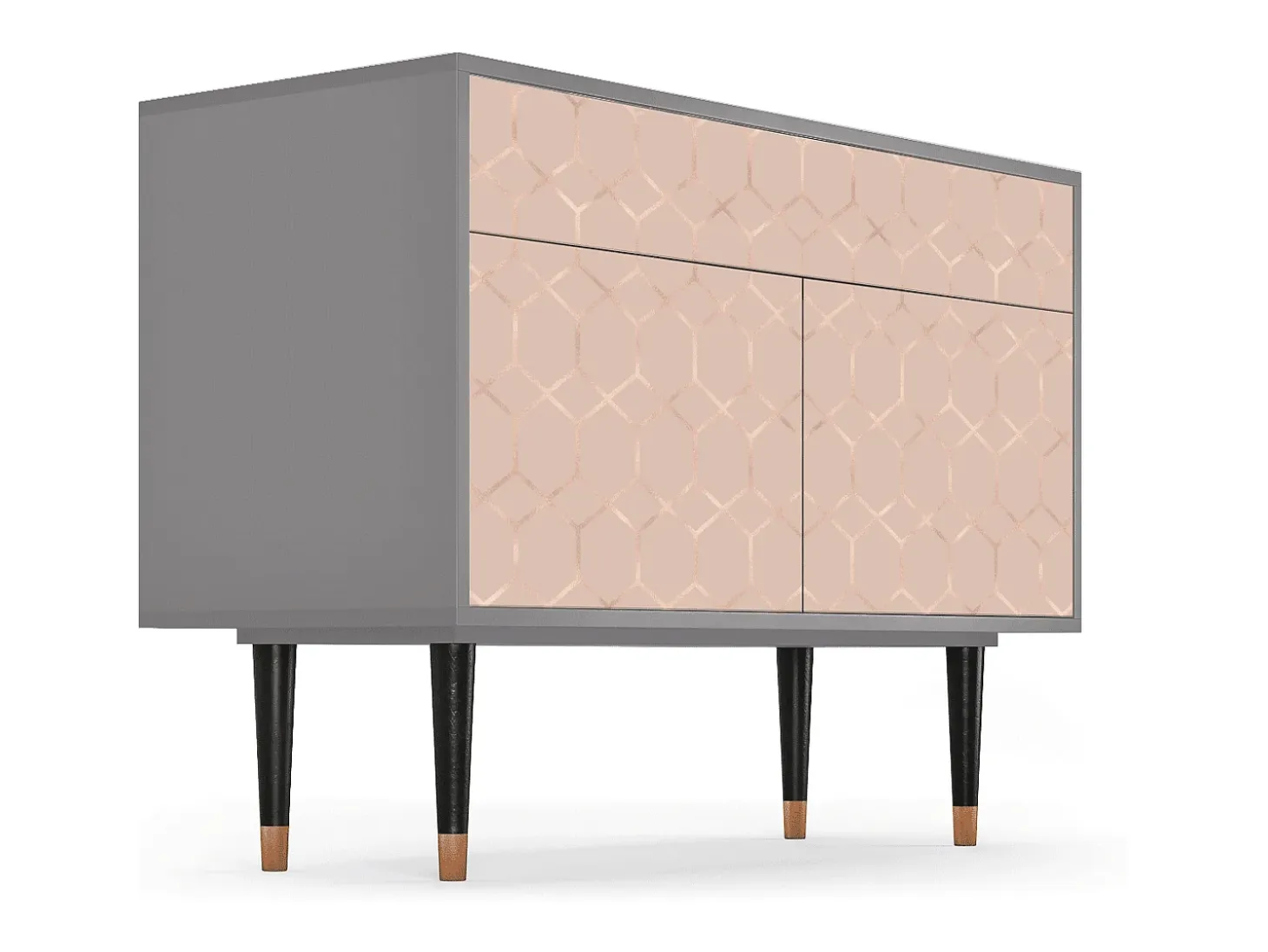 Aparador - 115x85x48 cm - BS4 - Rose Honeycomb, Gris