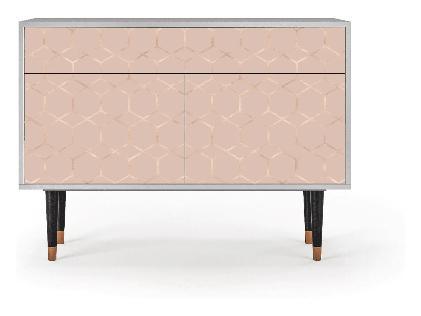 Aparador - 115x85x48 cm - BS4 - Rose Honeycomb, Gris