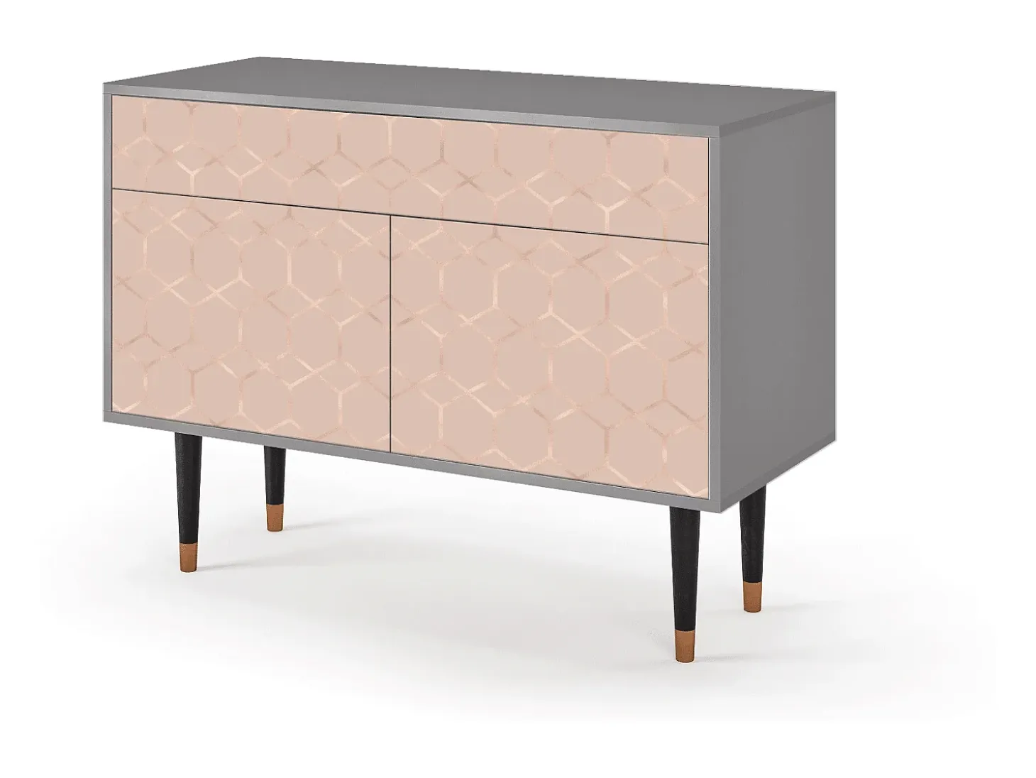 Aparador - 115x85x48 cm - BS4 - Rose Honeycomb, Gris