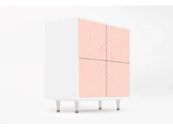 Aparador - 94x96x48 cm - BS3 - Rose Quartz, Blanco