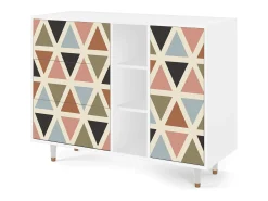 Aparador - 125x98x48 cm - BS2 - Royal Triangles, Blanco