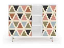 Aparador - 125x98x48 cm - BS2 - Royal Triangles, Blanco