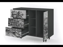 Aparador - 125x98x48 cm - BS2 - Rusticorum, Antracita