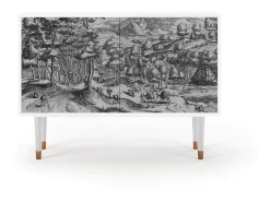 Aparador - 115x85x48 cm - BS4 - Rusticorum, Blanco