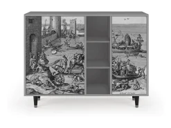 Aparador - 125x98x48 cm - BS2 - Saint Martin, Gris