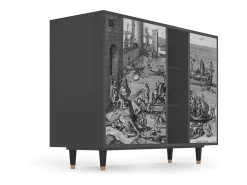 Aparador - 125x98x48 cm - BS2 - Saint Martin, Antracita