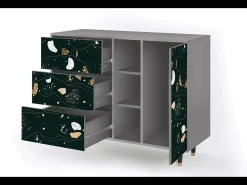 Aparador - 125x98x48 cm - BS2 - Space Rocks, Gris