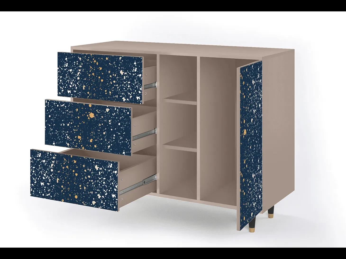 Aparador - 125x98x48 cm - BS2 - Starfall, Latte