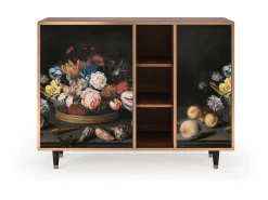 Aparador - 125x98x48 cm - BS2 - Still Life with Flowers, Nogal