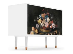 Aparador - 115x85x48 cm - BS4 - Still Life with Flowers, Blanco