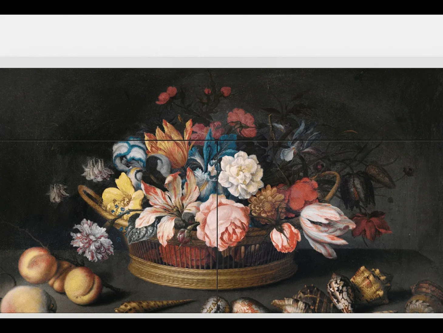 Aparador - 115x85x48 cm - BS4 - Still Life with Flowers, Blanco
