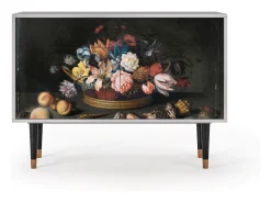 Aparador - 115x85x48 cm - BS4 - Still Life with Flowers, Gris