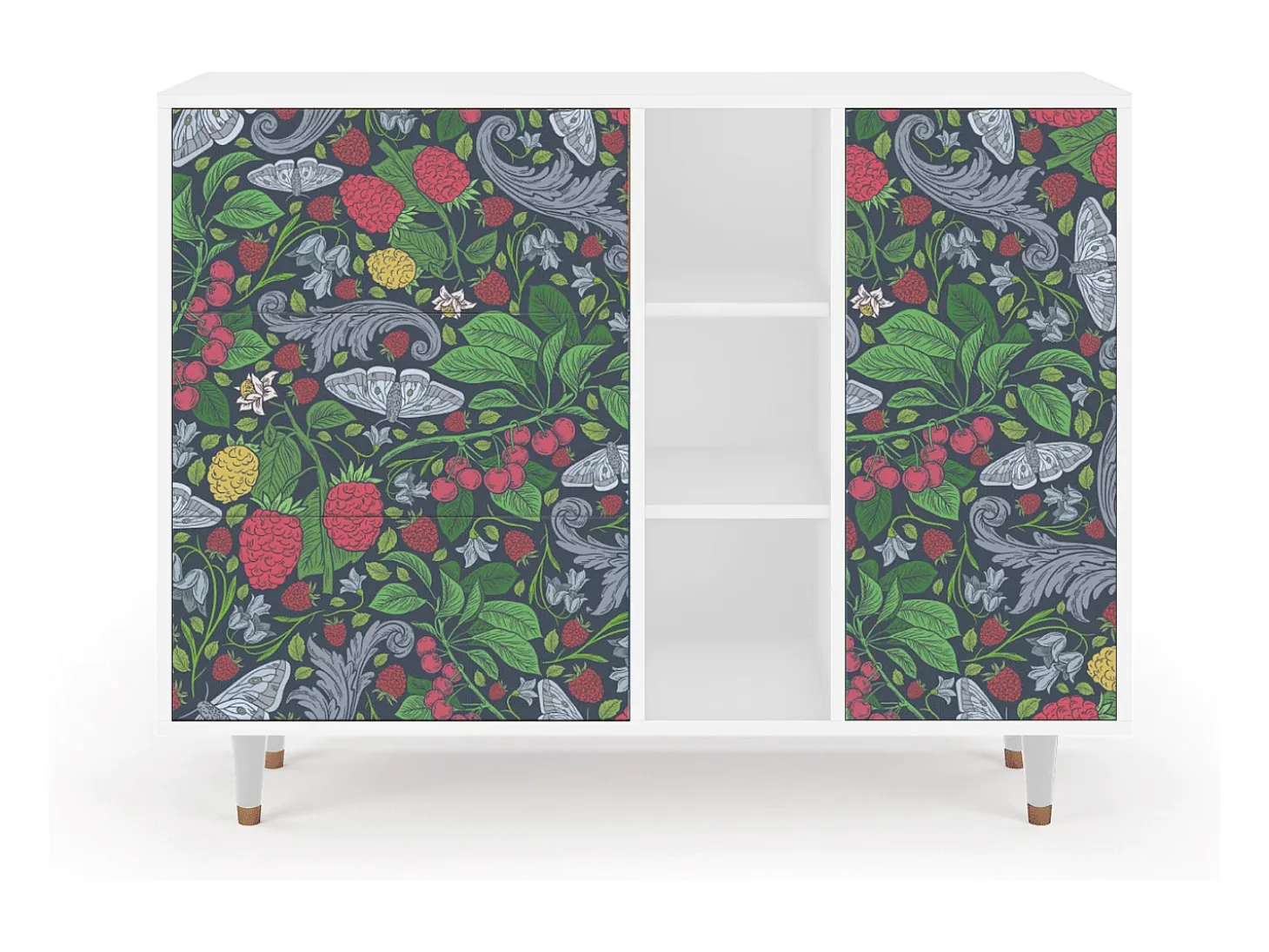 Aparador - 125x98x48 cm - BS2 - Summer Berries, Blanco