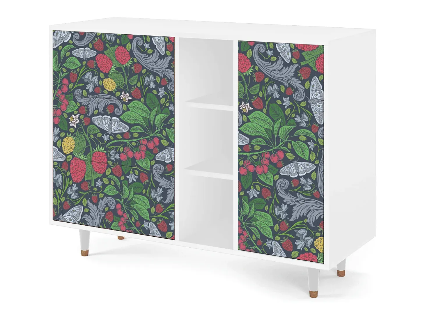 Aparador - 125x98x48 cm - BS2 - Summer Berries, Blanco