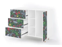 Aparador - 125x98x48 cm - BS2 - Summer Berries, Blanco
