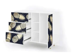 Aparador - 125x98x48 cm - BS2 - Sunny Pineaple, Blanco