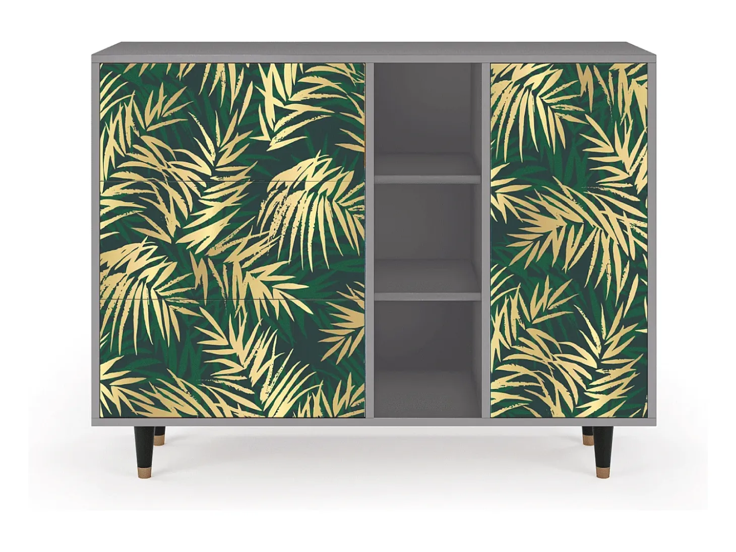 Aparador - 125x98x48 cm - BS2 - Sunny Palm Tree, Gris