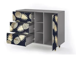 Aparador - 125x98x48 cm - BS2 - Sunny Pineaple, Gris