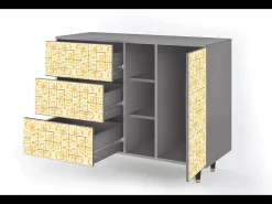 Aparador - 125x98x48 cm - BS2 - Sunshiny Tile, Gris
