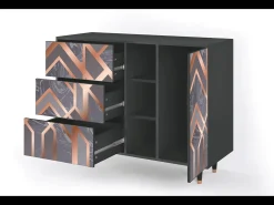 Aparador - 125x98x48 cm - BS2 - Taupe Anatomy, Antracita