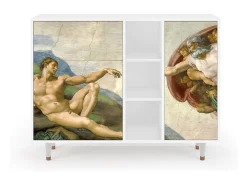 Aparador - 125x98x48 cm - BS2 - The Creation of Adam, Blanco