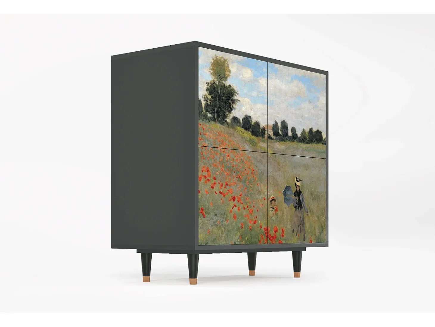 Aparador - 94x96x48 cm - BS3 - The Poppy Field , Antracita