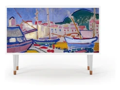 Aparador - 115x85x48 cm - BS4 - The Port of Collioure , Blanco
