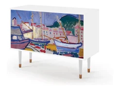 Aparador - 115x85x48 cm - BS4 - The Port of Collioure , Blanco