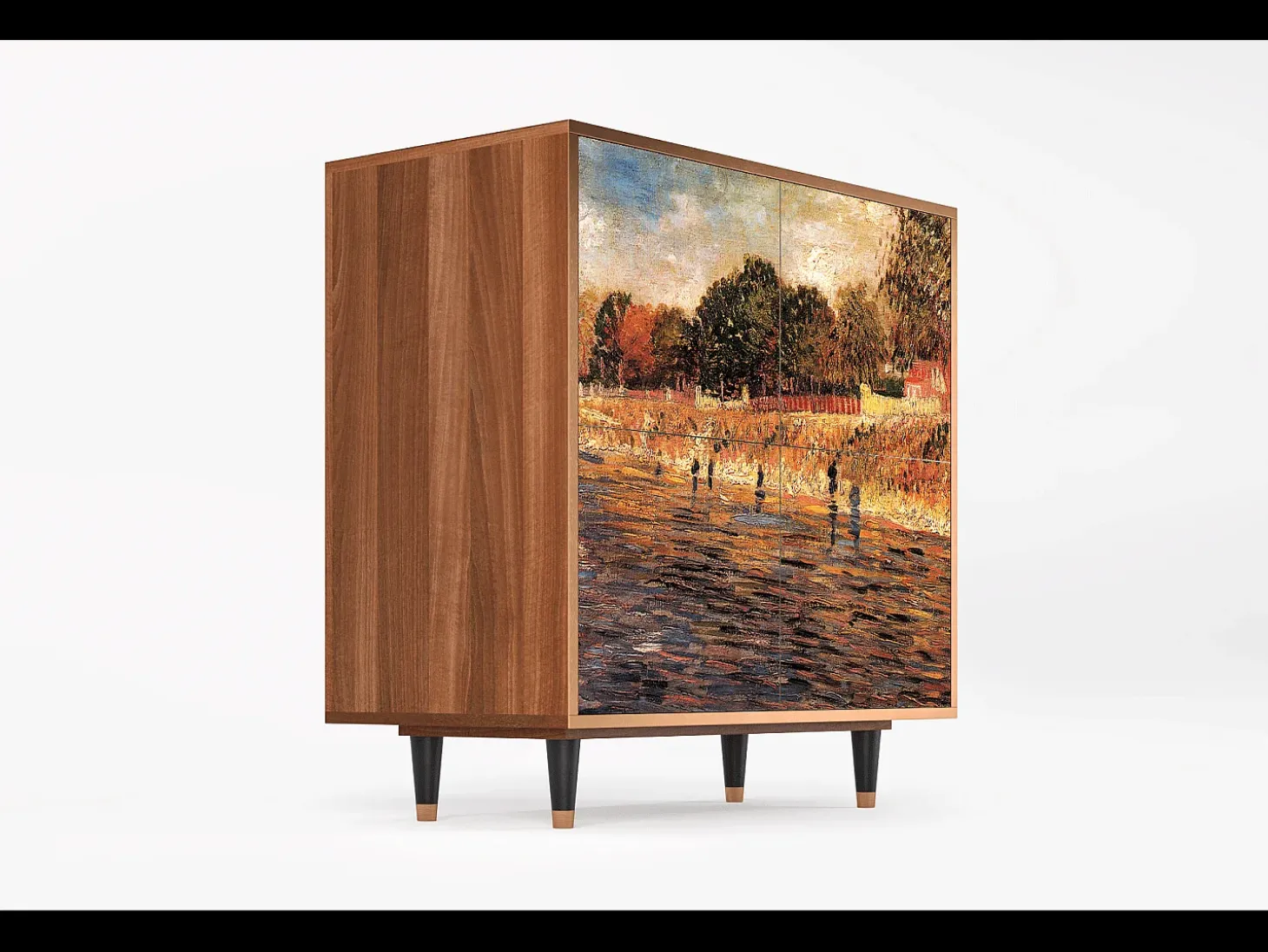 Aparador - 94x96x48 cm - BS3 - The Banks, Nogal